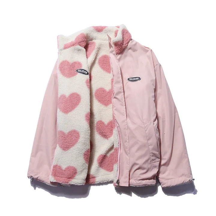 Chyna Cappotto Double-Sided Heart